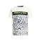 Orange Stars T-shirt met graffiti print wit