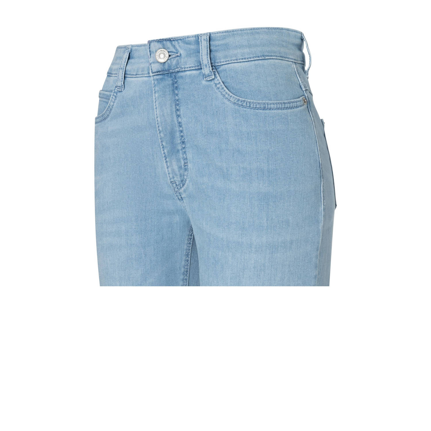 MAC regular waist wide leg jeans light blue denim