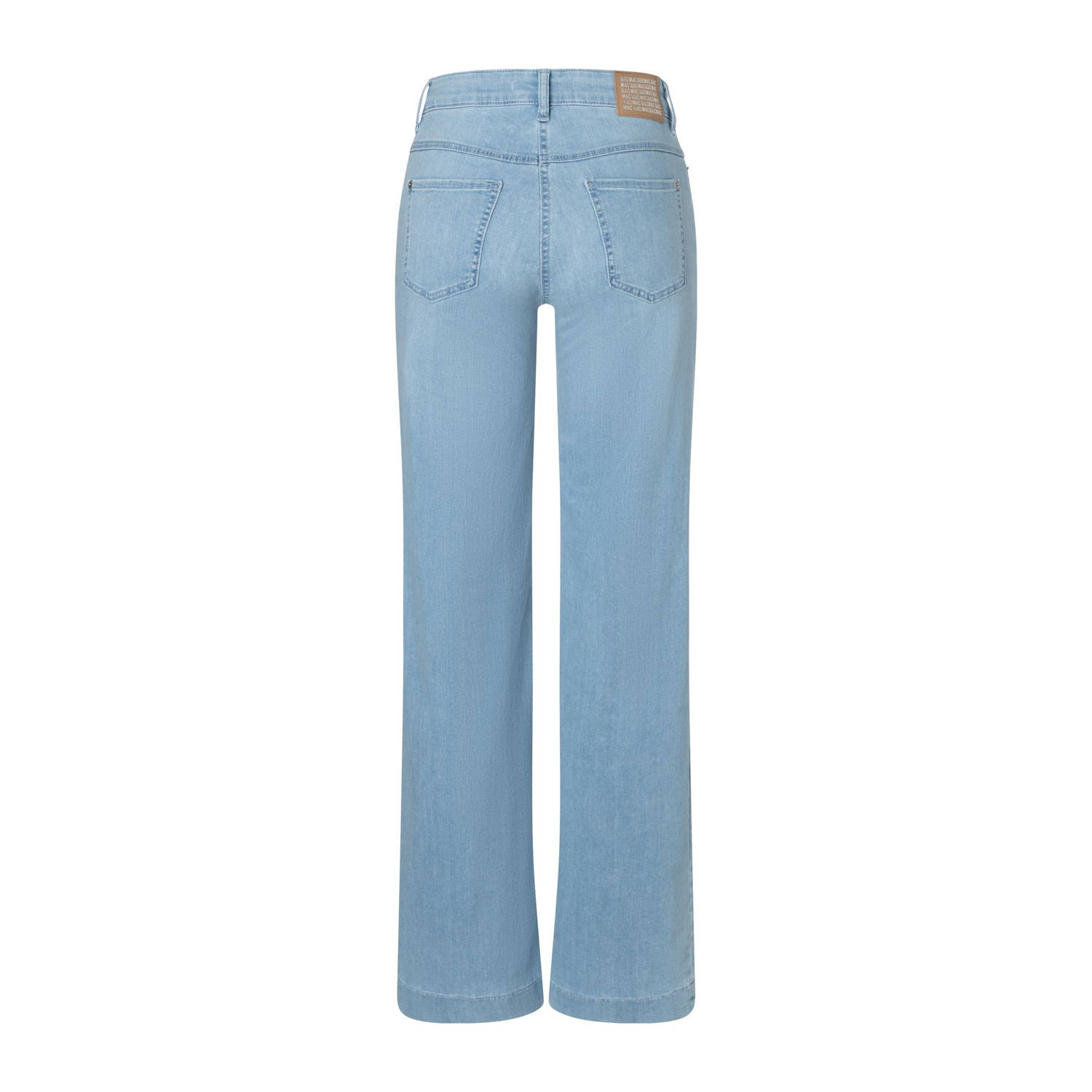 MAC regular waist wide leg jeans light blue denim