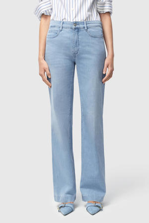 regular waist wide leg jeans light blue denim