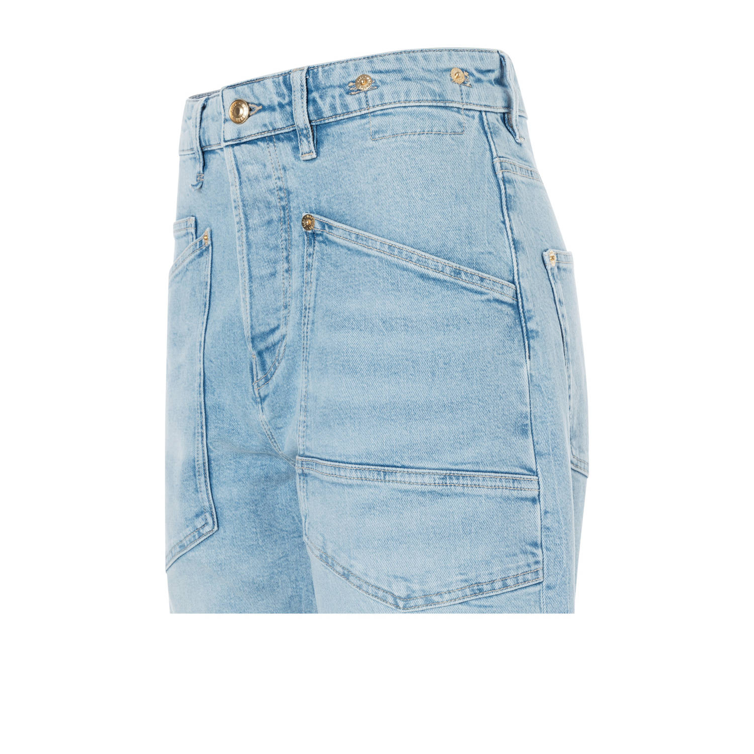 MAC baggy straight light blue denim