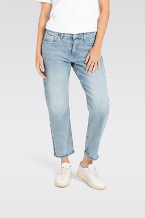 regular waist light blue denim