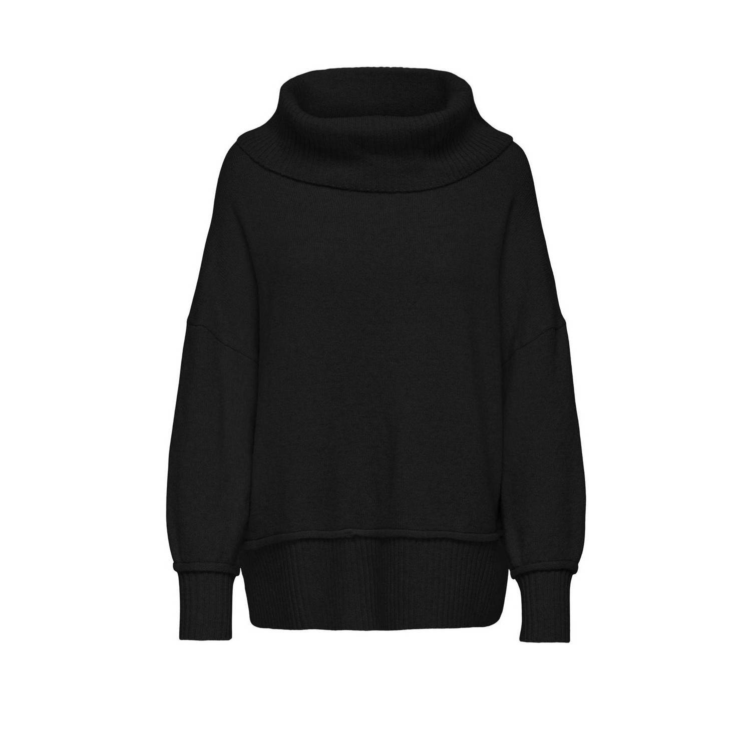 Only Zwarte Casual Hoge Kraag Coltrui Black Dames