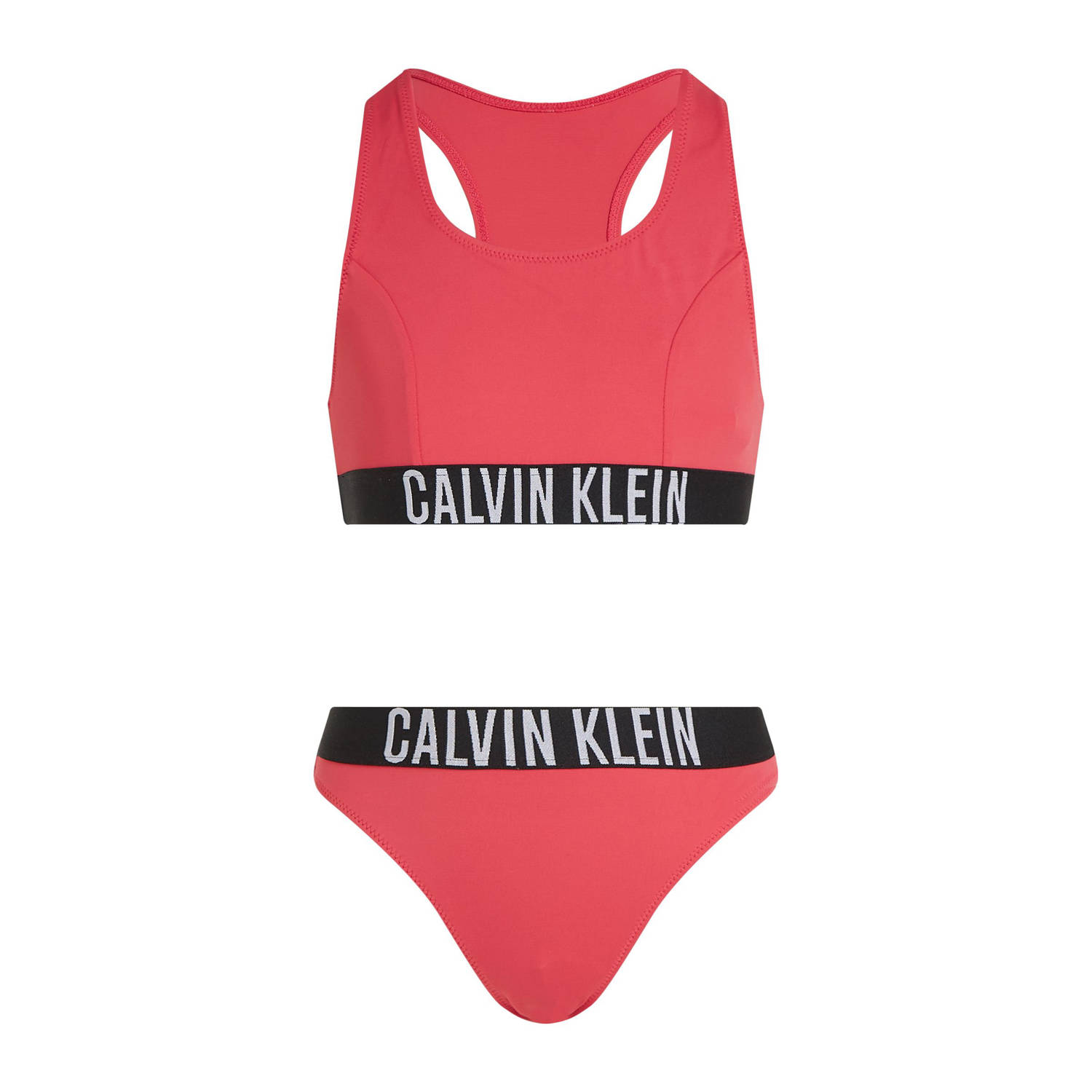 Calvin Klein crop bikini koraalrood