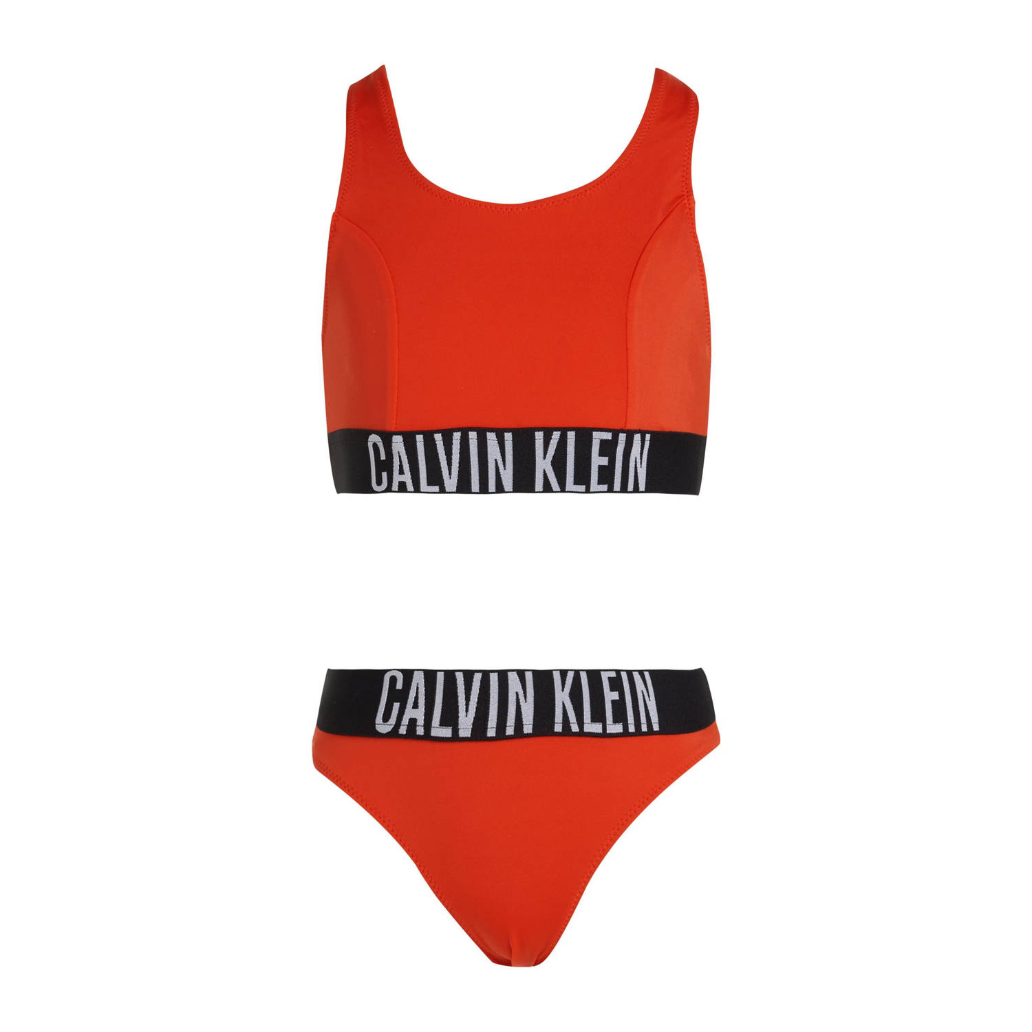 Calvin Klein crop bikini rood
