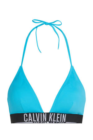 voorgevormde triangel bikinitop blauw