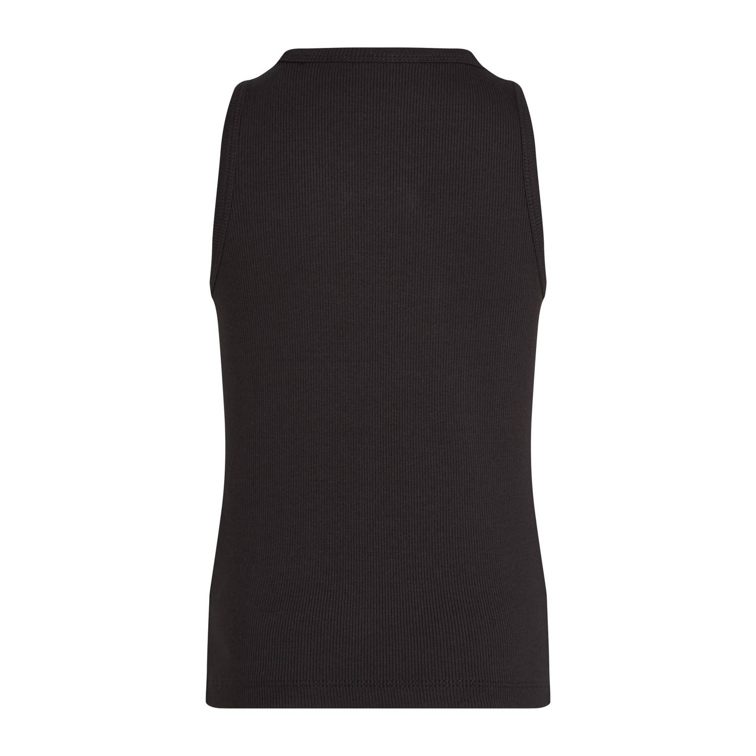 Calvin Klein singlet zwart rib gebreid