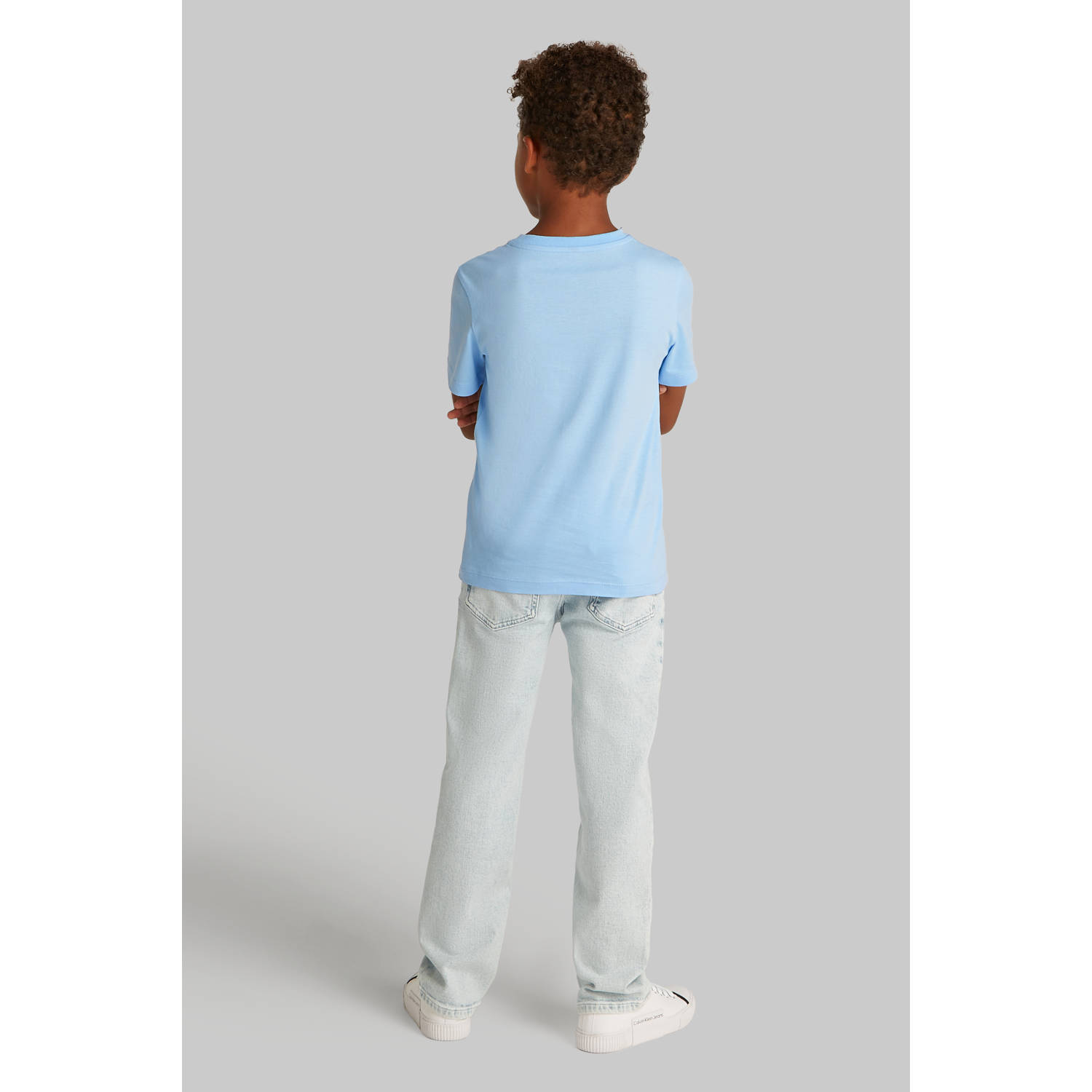 Calvin Klein T-shirt (set van 2) lichtblauw zand