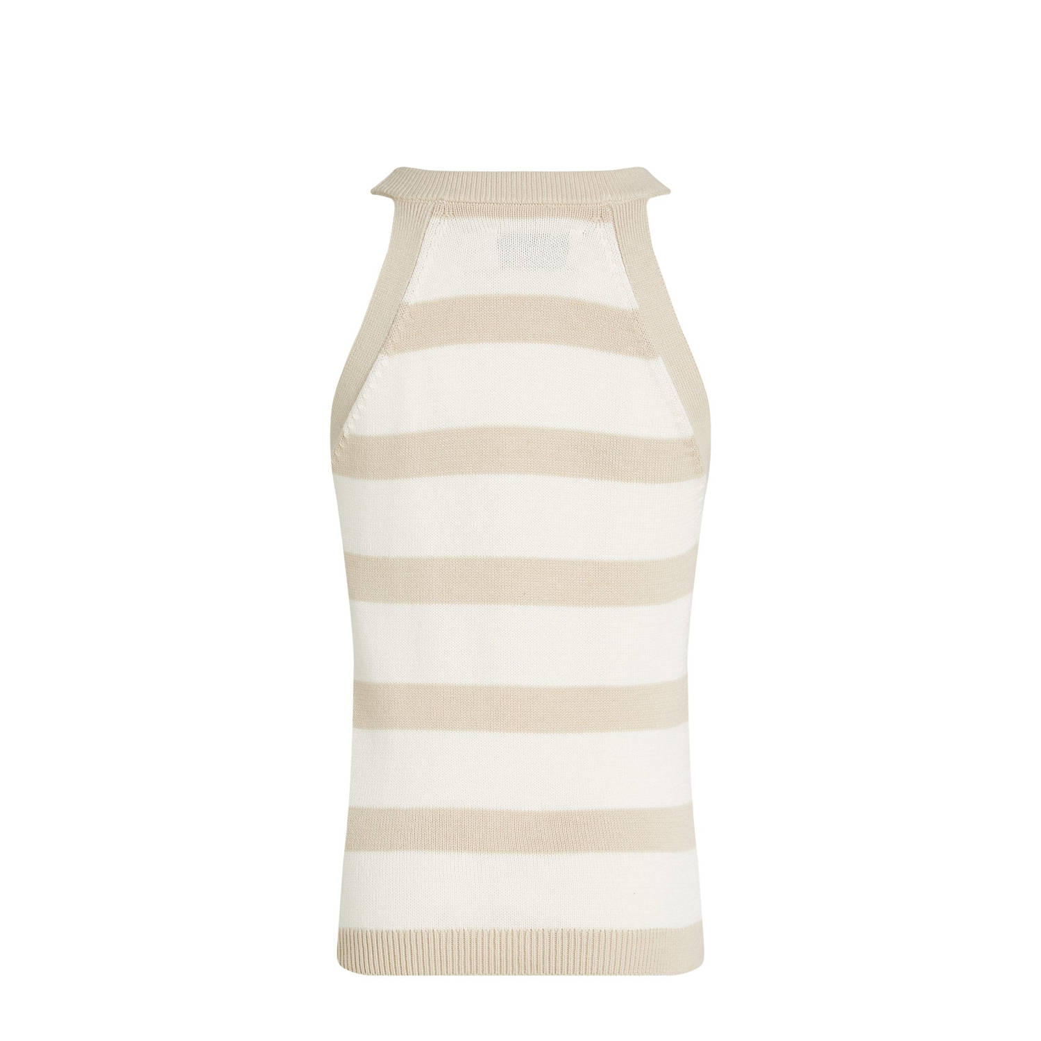 Calvin Klein haltertop beige fijn gebreid