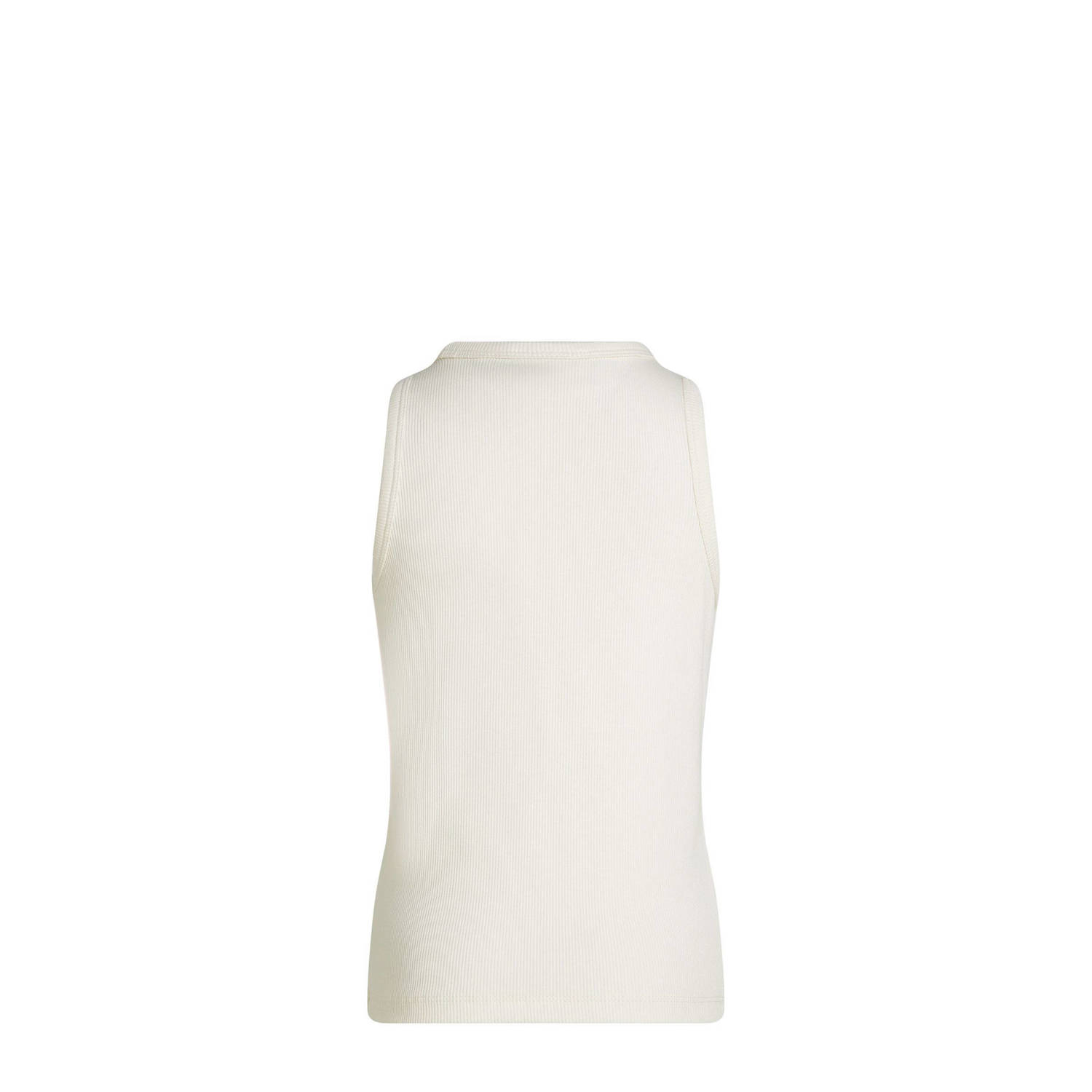 Calvin Klein singlet ivoor rib gebreid