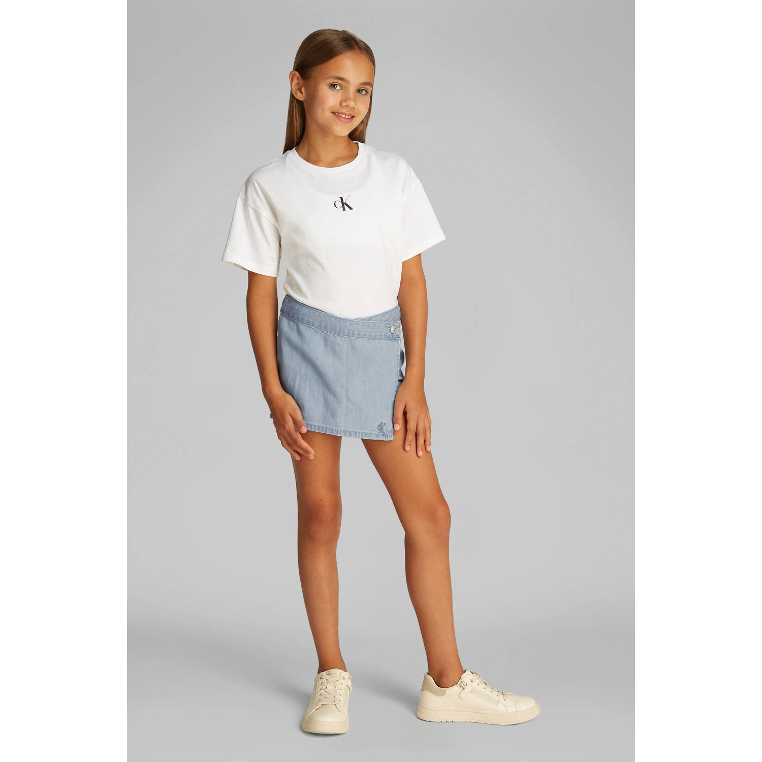 Calvin Klein denim spijkerrok light blue denim