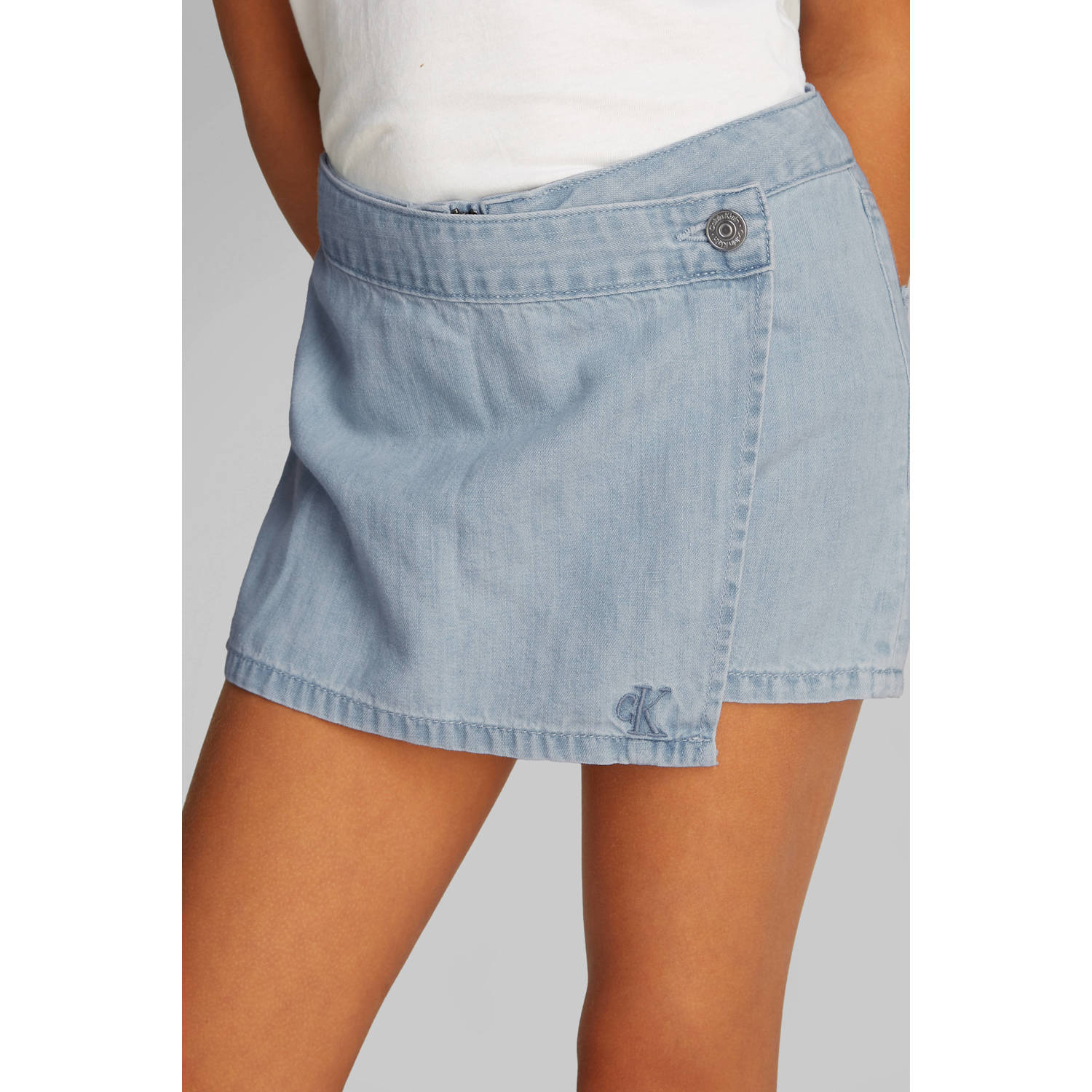 Calvin Klein denim spijkerrok light blue denim