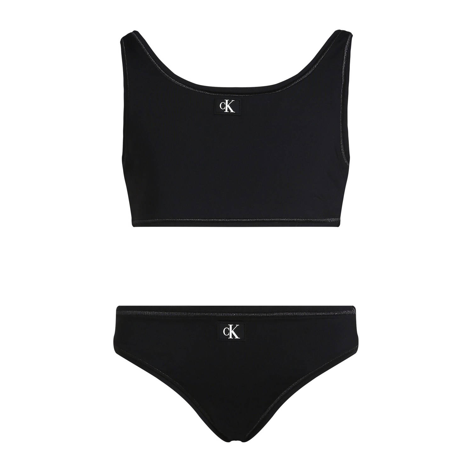 Calvin Klein crop bikini zwart