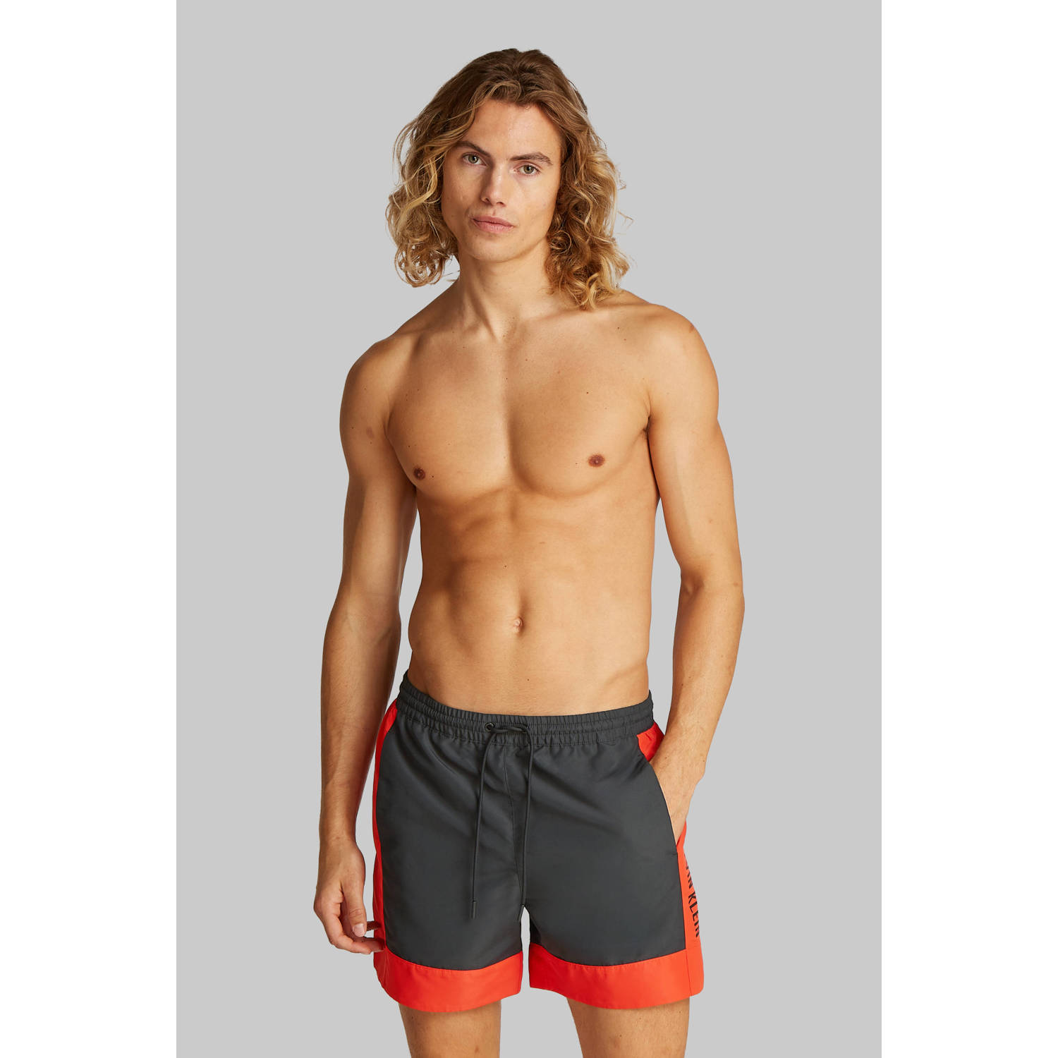 Calvin Klein zwemshort zwart oranje