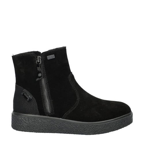 Rieker comfort suède enkelboots zwart afbeelding