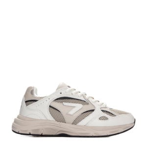 Shift leren sneakers beige/wit