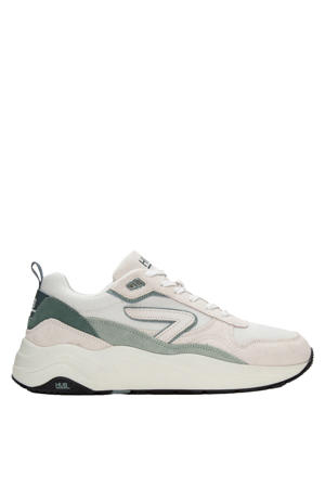 Glide chunky suède sneakers beige/groen