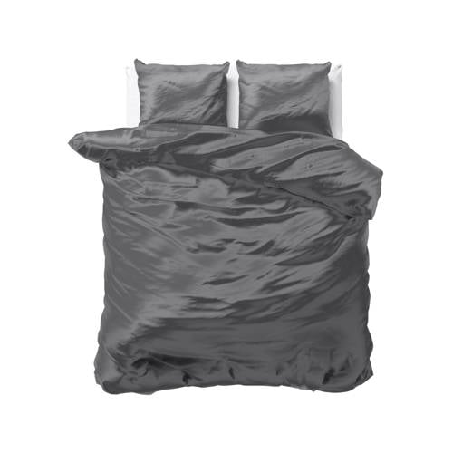 Sleeptime satijnen beauty dekbedovertrek lits-jumeaux antraciet (240x220 cm) - Antraciet