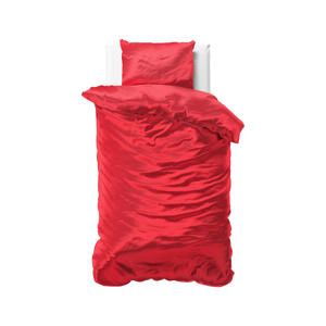 satijnen beauty dekbedovertrek 1-persoons rood (140x220 cm)