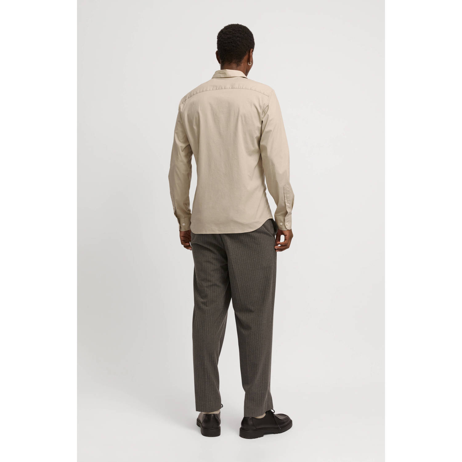 JACK & JONES PREMIUM zakelijk overhemd ecru
