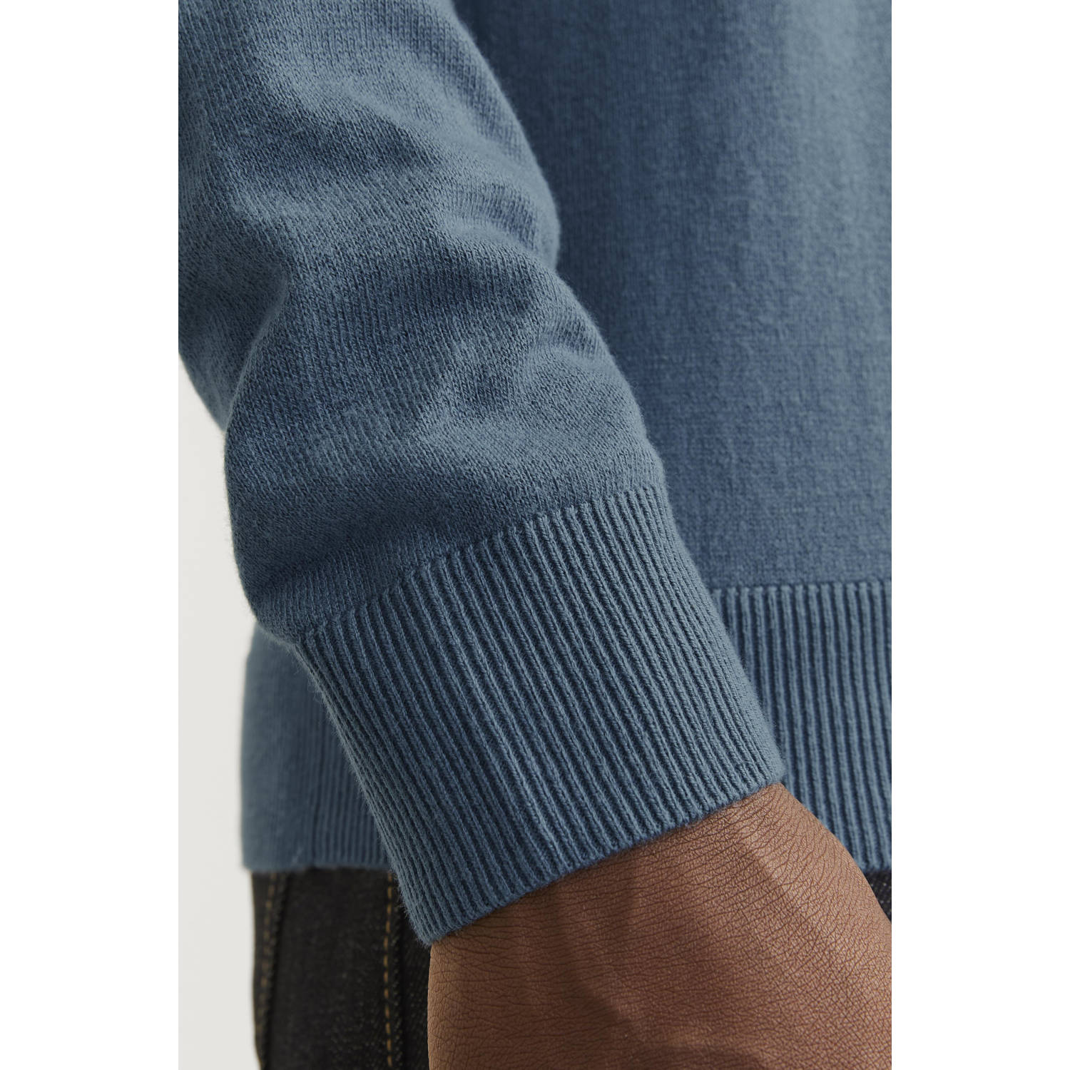 JACK & JONES ESSENTIALS gebreide trui blauw