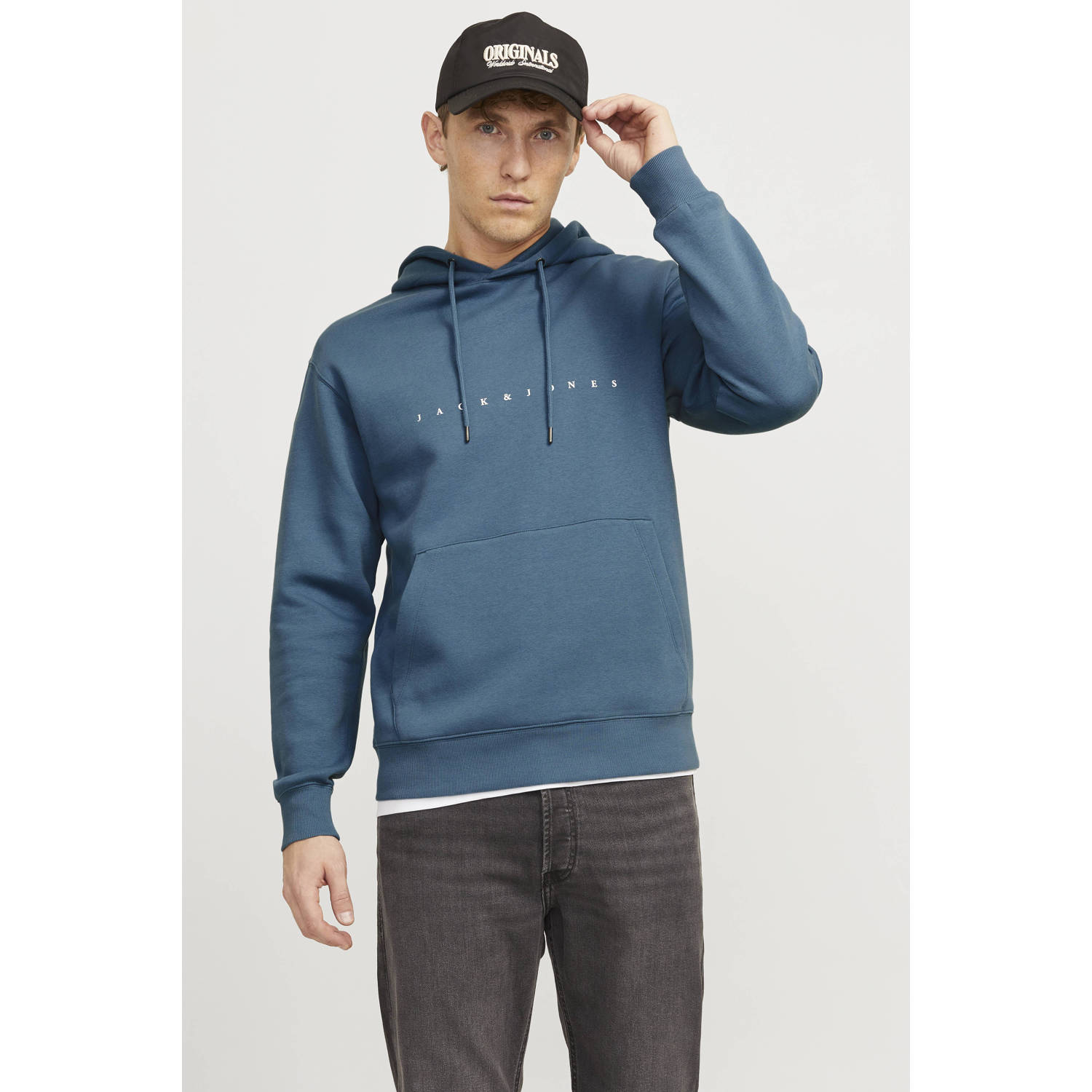 JACK & JONES ESSENTIALS hoodie blauw