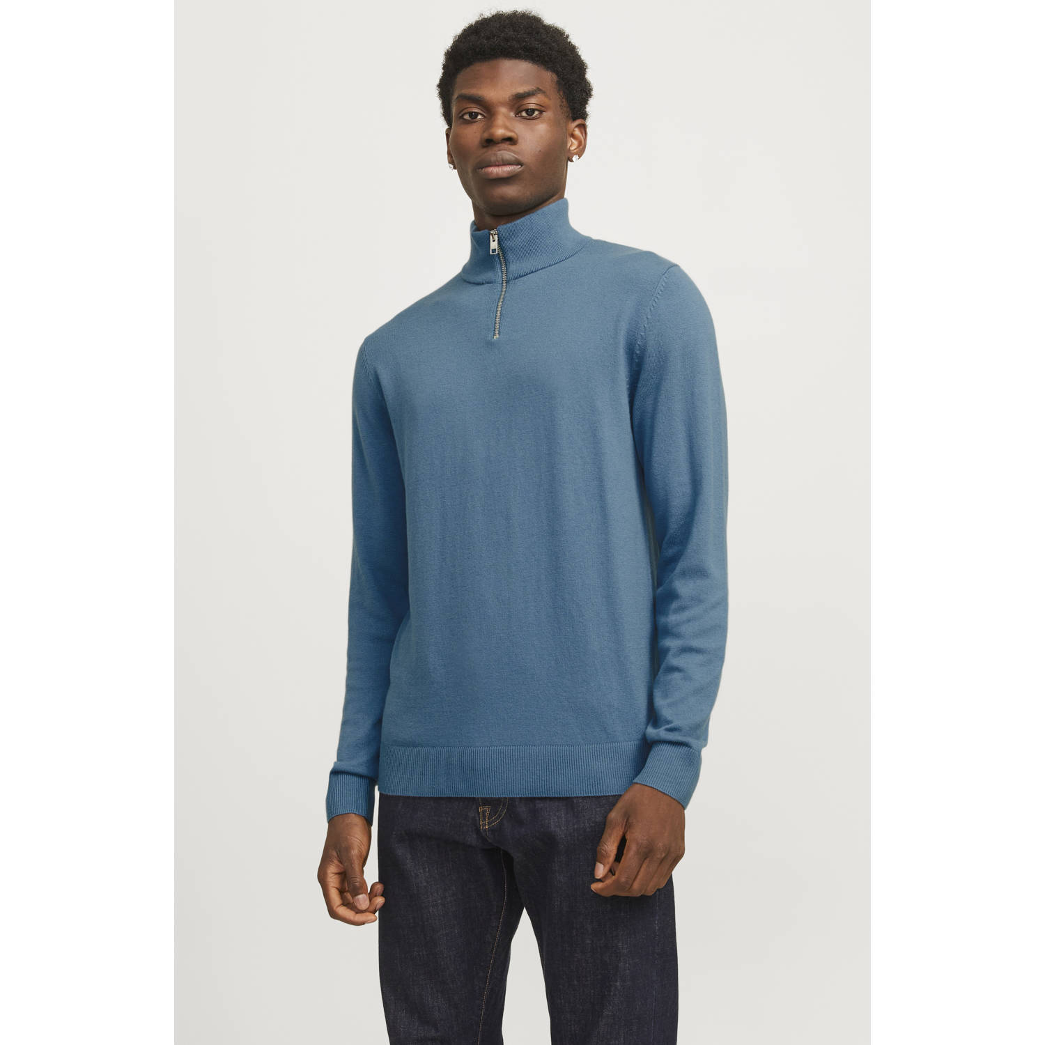 Jack & Jones Schipperstrui JJEEMIL KNIT HALF ZIP NOOS