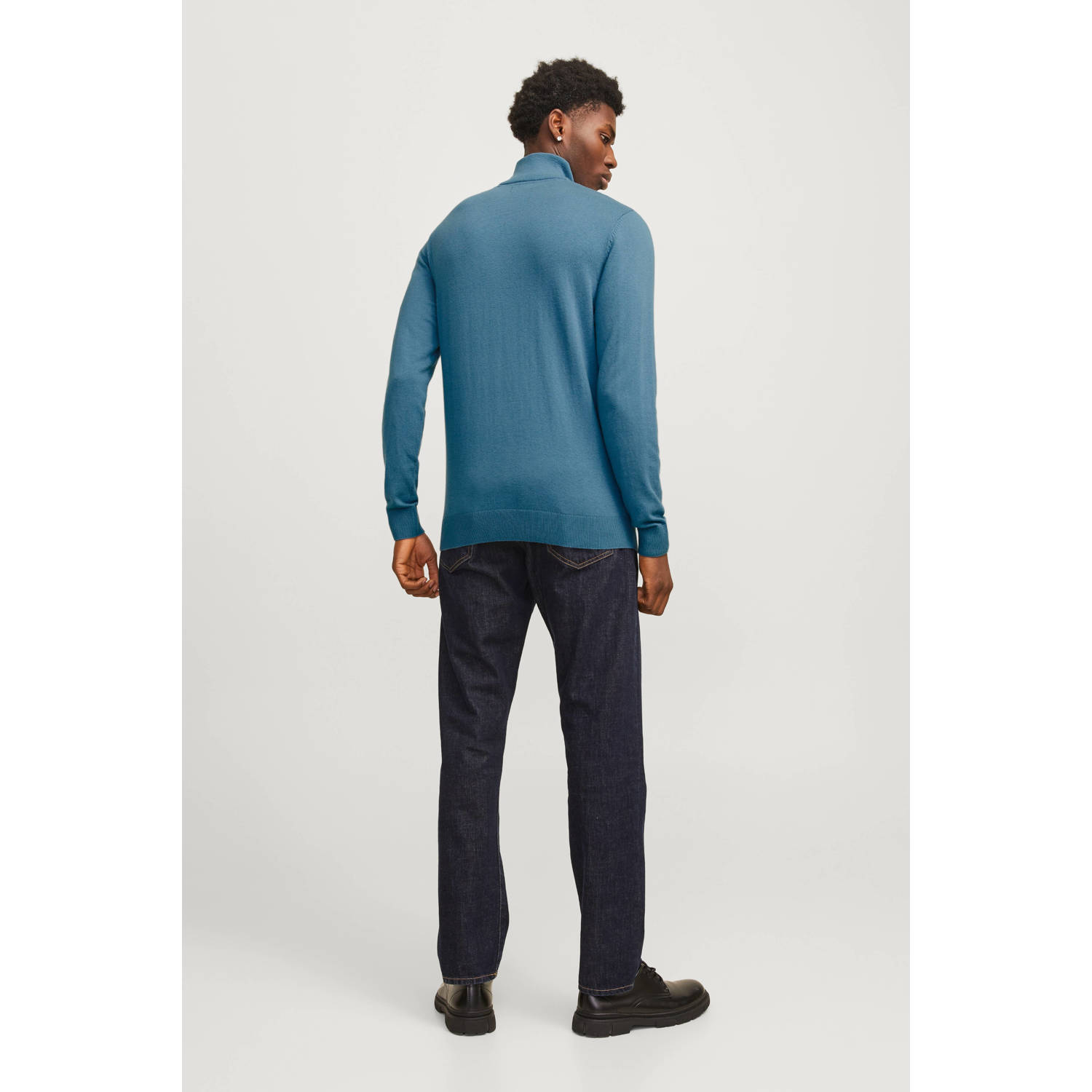 JACK & JONES ESSENTIALS gebreide trui blauw