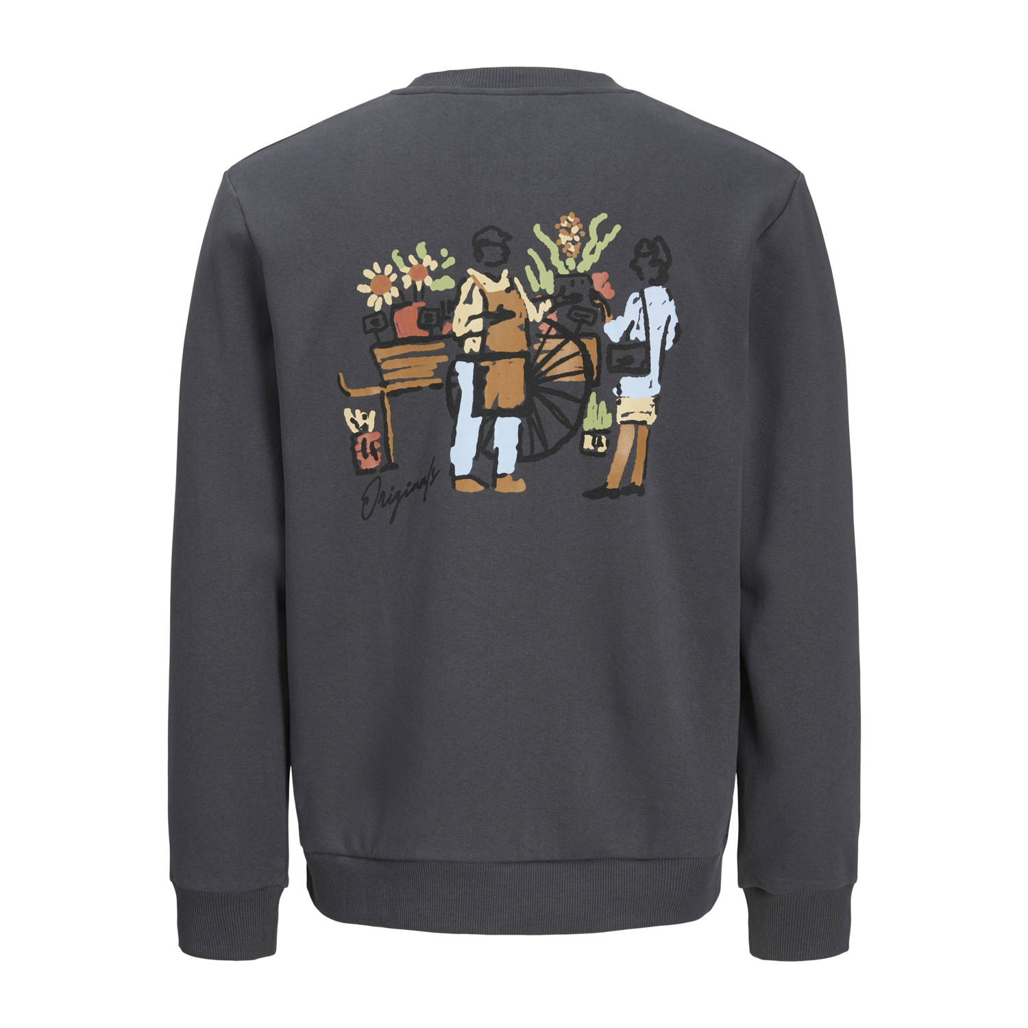 JACK & JONES ORIGINALS sweater grijs