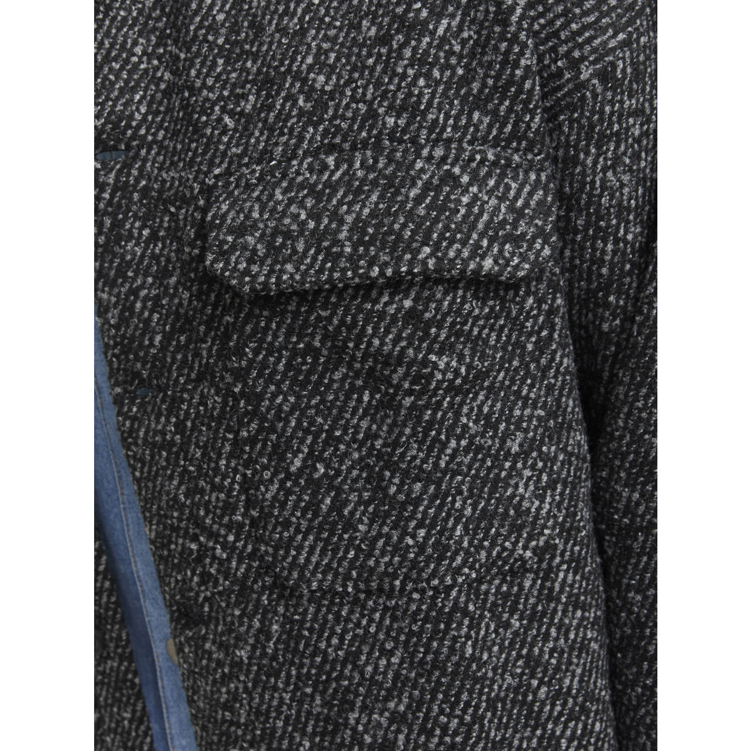 JACK & JONES ORIGINALS wollen oversized overshirt zwart