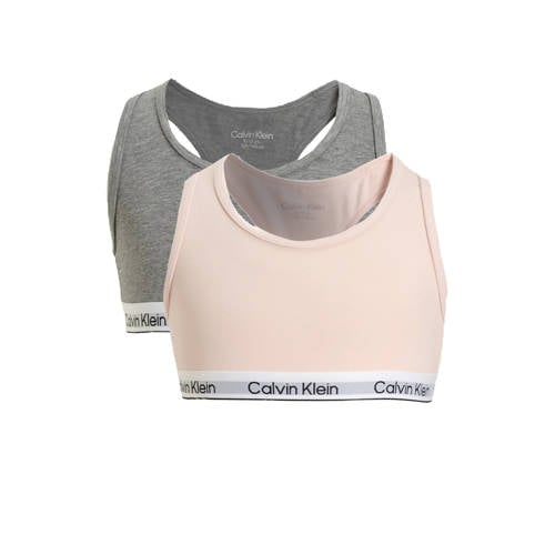 Calvin Klein Bh top zalmroze/grijs afbeelding