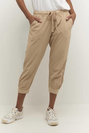 slim regular waist broek zand