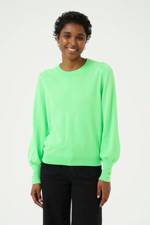 pullover limegroen fijn gebreid