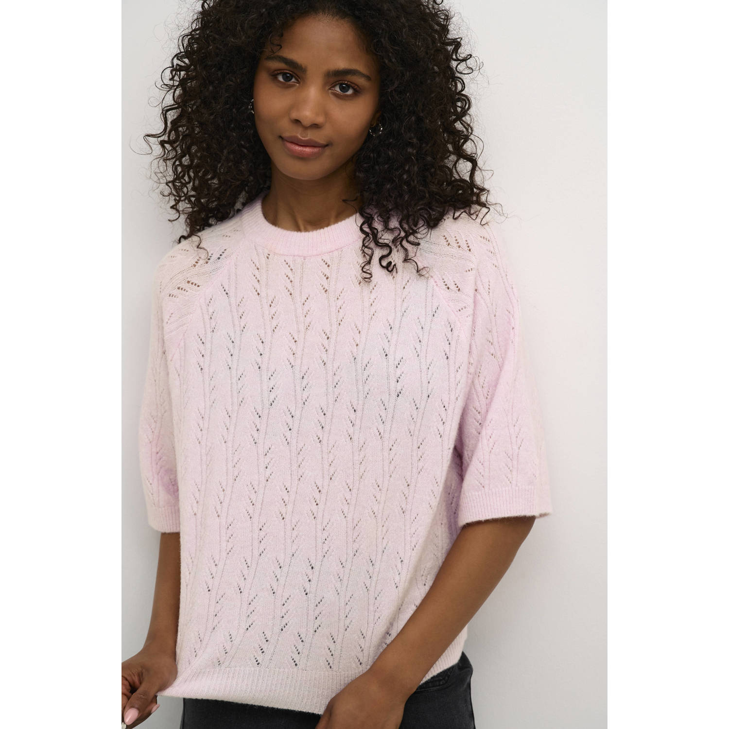 Kaffe Roze Katella Sweater Pink Dames