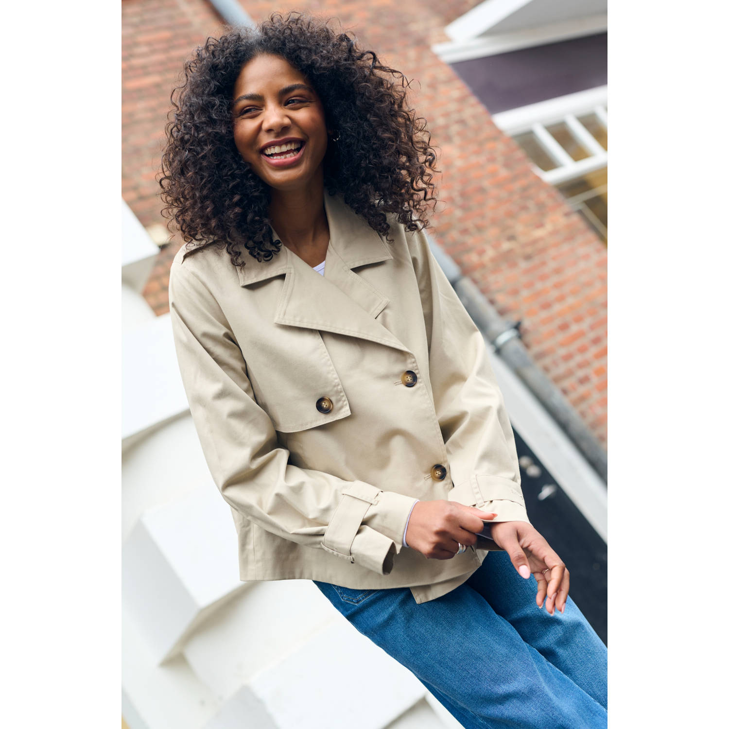 Kaffe trenchcoat beige
