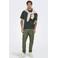 ONLY & SONS tapered fit cargobroek ONSCAM donkergroen