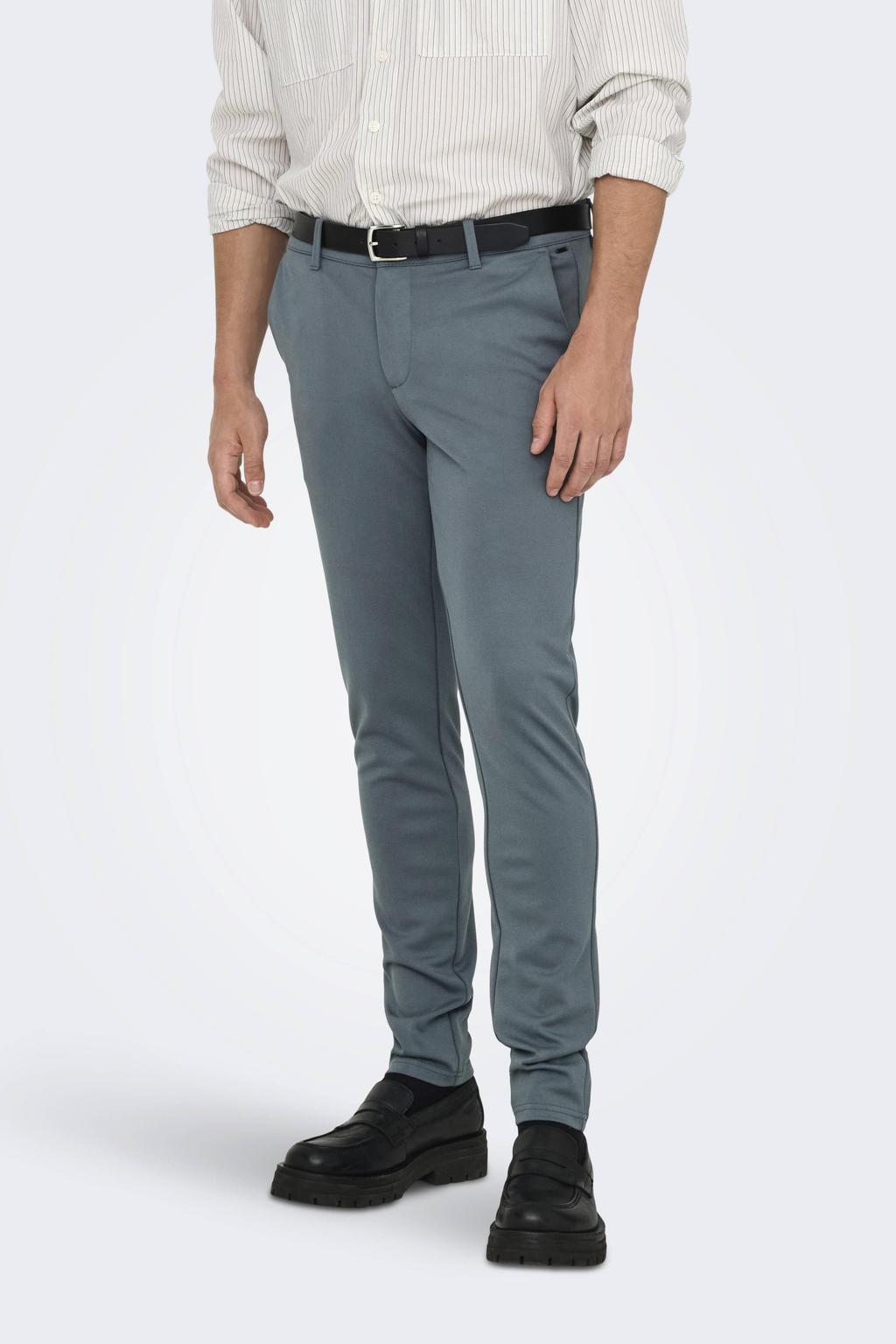 ONLY & SONS slim fit chino ONSMARK grijsblauw