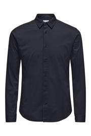 thumbnail: ONLY & SONS zakelijk overhemd donkerblauw
