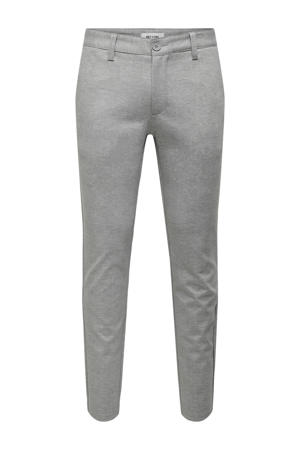 geruite slim fit pantalon ONSMARK glacier gray