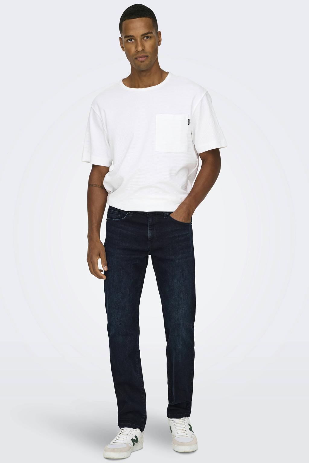 ONLY & SONS regular fit jeans dark blue denim