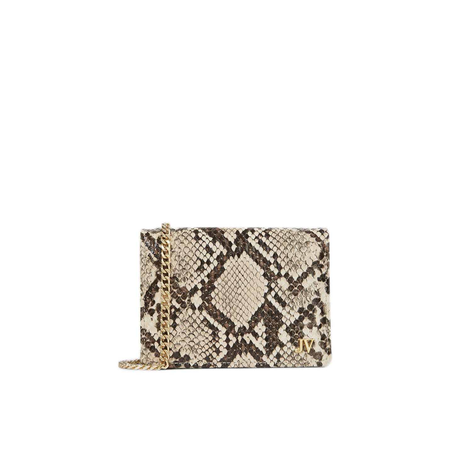 JOSH V portemonnee met slangenprint Synne beige