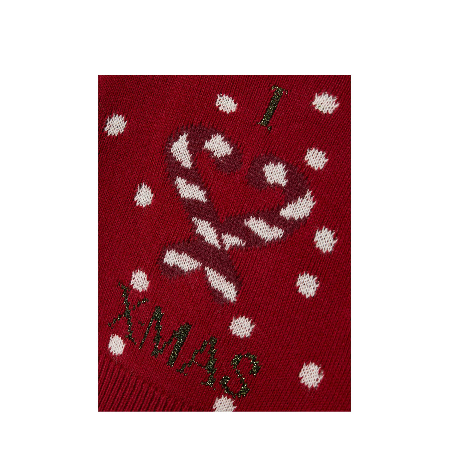 NAME IT KIDS kersttrui rood gebreid