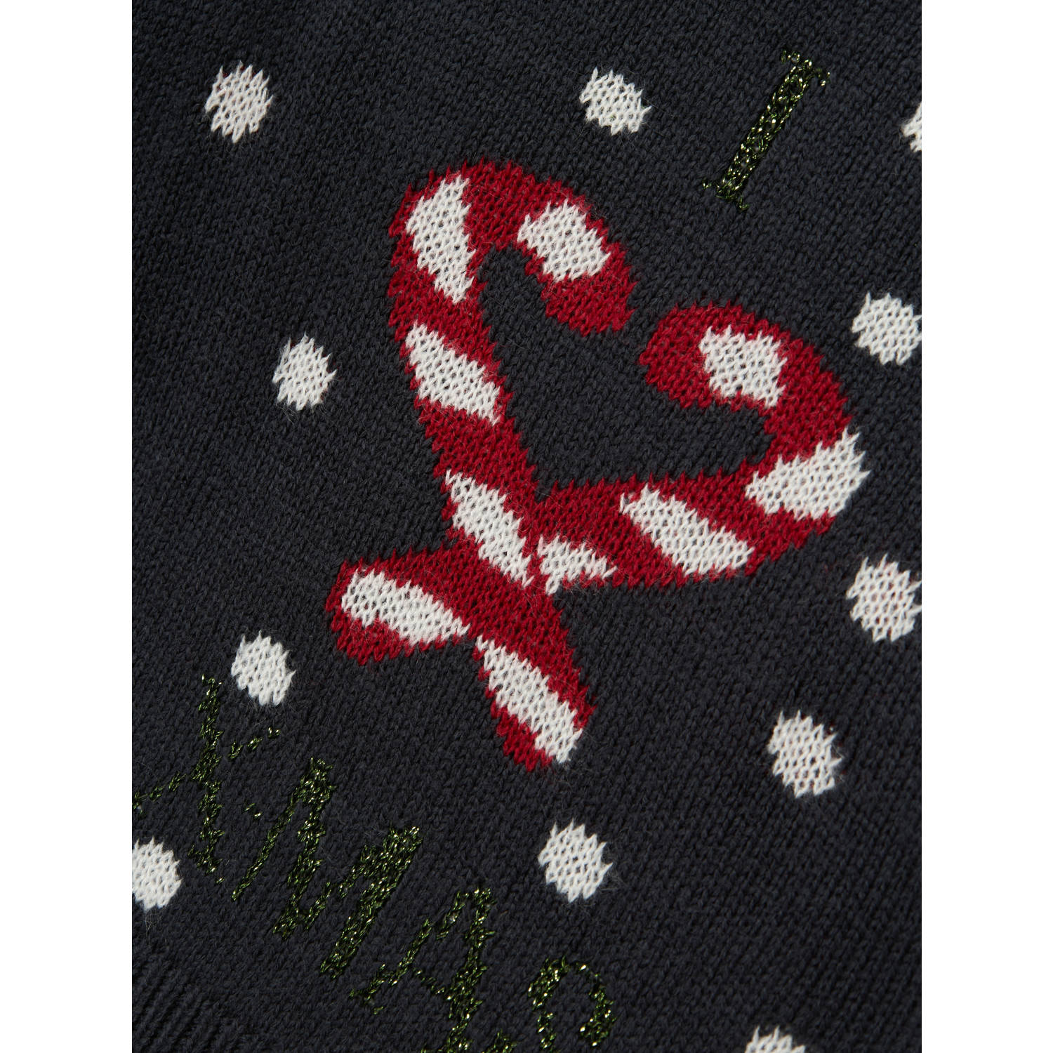 NAME IT KIDS kersttrui donkerblauw gebreid