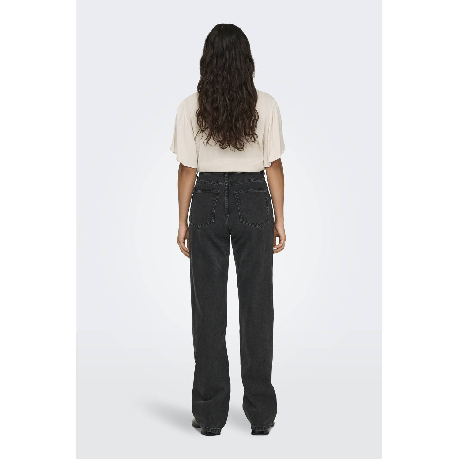 ONLY straight leg jeans black denim