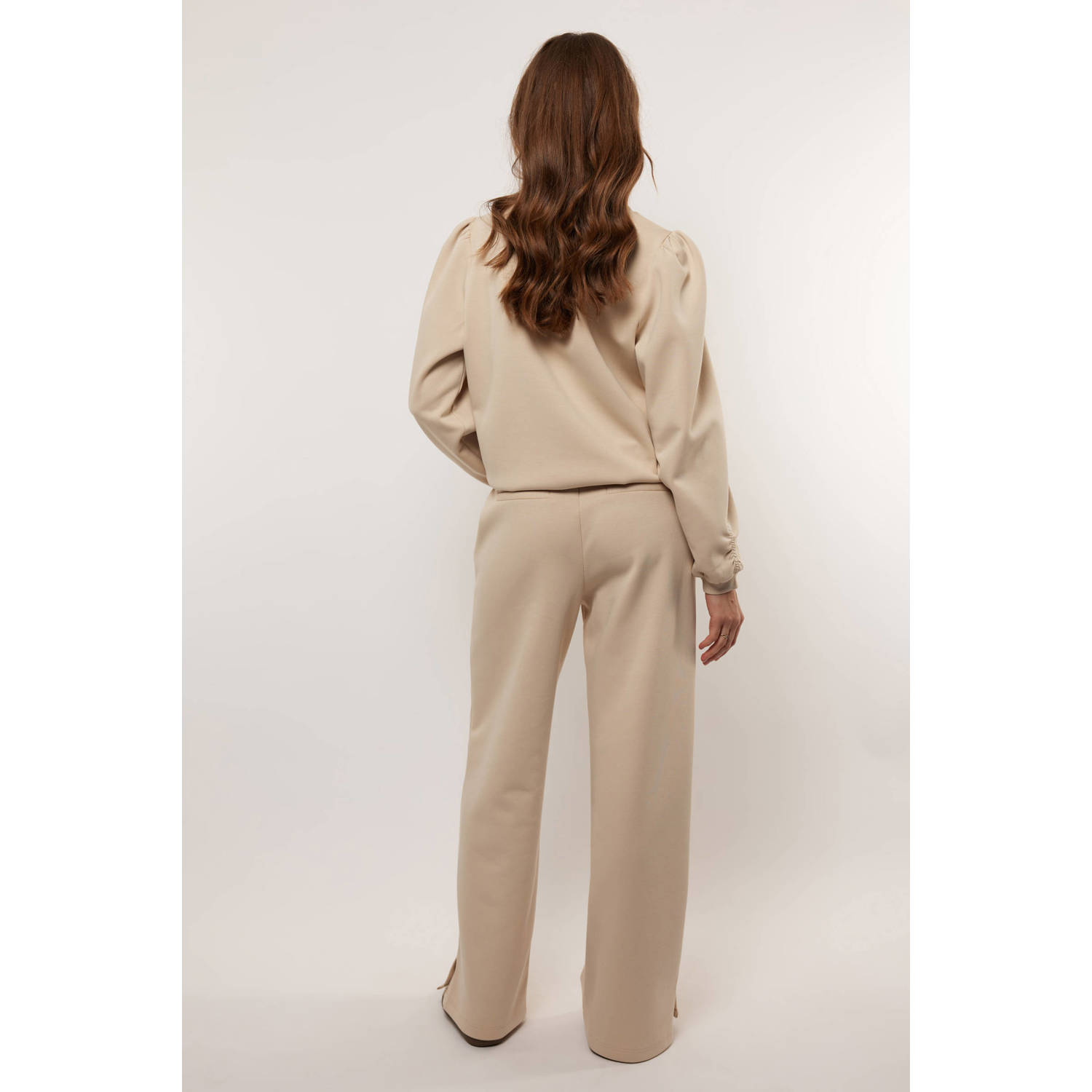 G-maxx wide leg broek beige