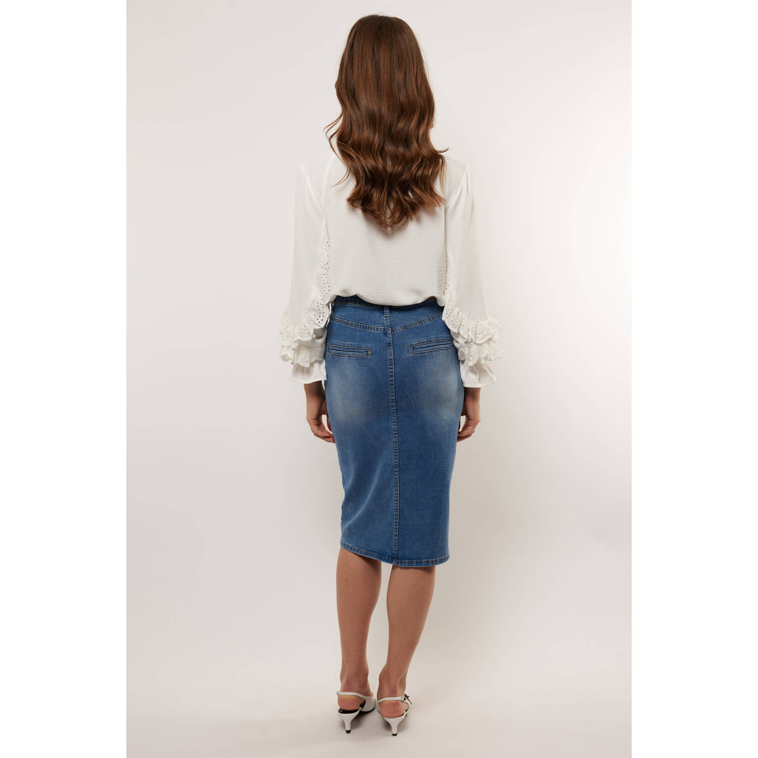 G-maxx spijkerrok medium blue denim
