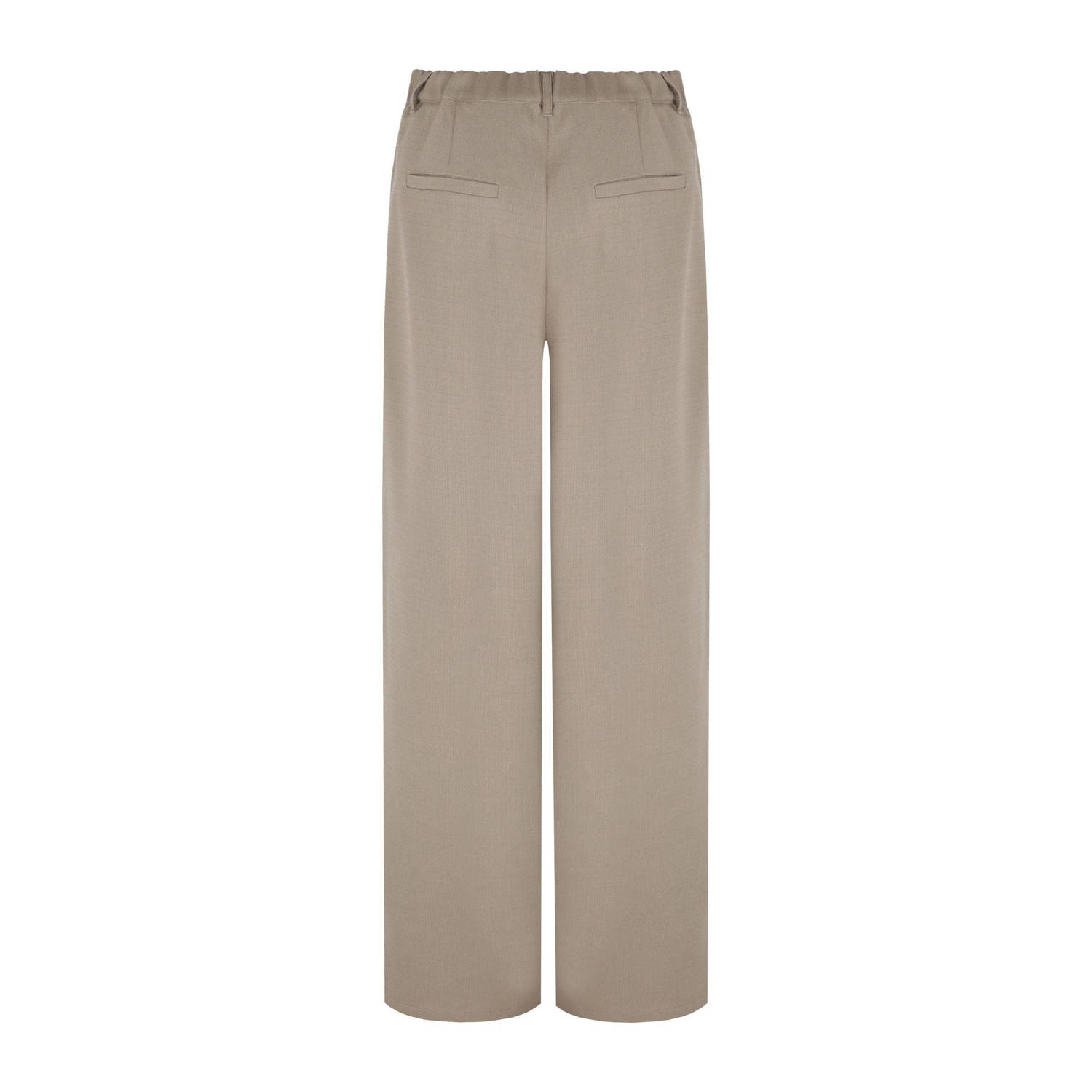 G-maxx wide leg regular waist broek bruin