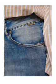 thumbnail: G-maxx X Froukje regular waist flared jeans light blue denim