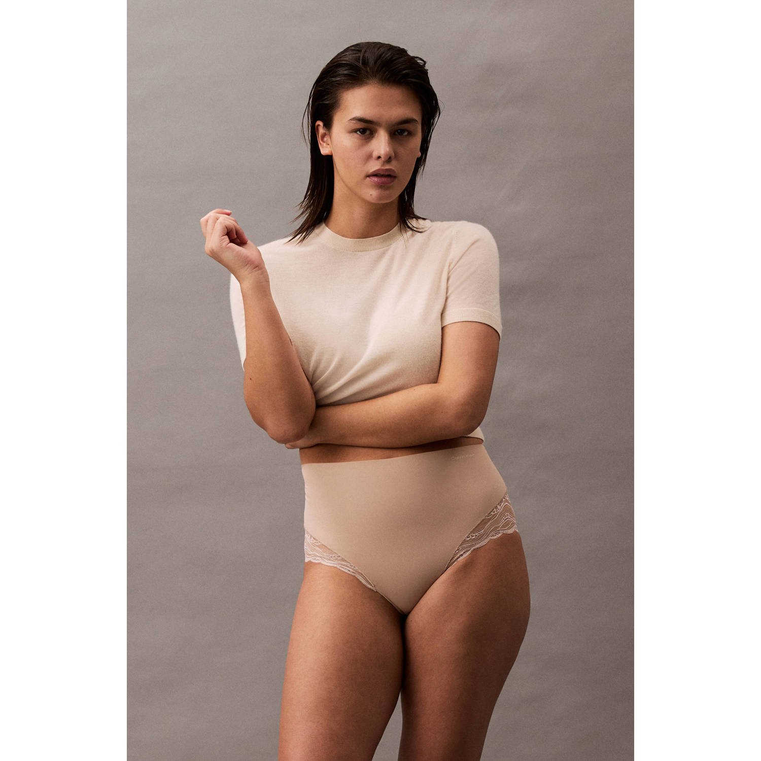 Calvin Klein corrigerende maxislip lichtbeige