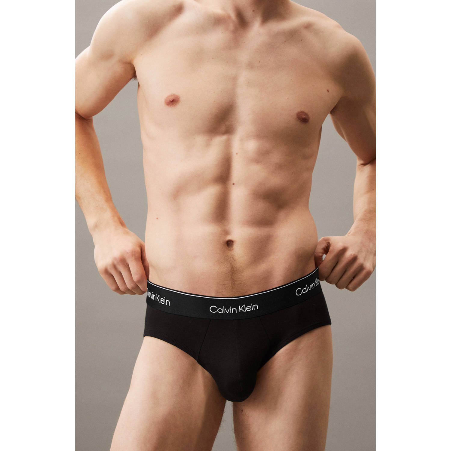 Calvin Klein Underwear Slip met elastische band met label in een set van 3 stuks
